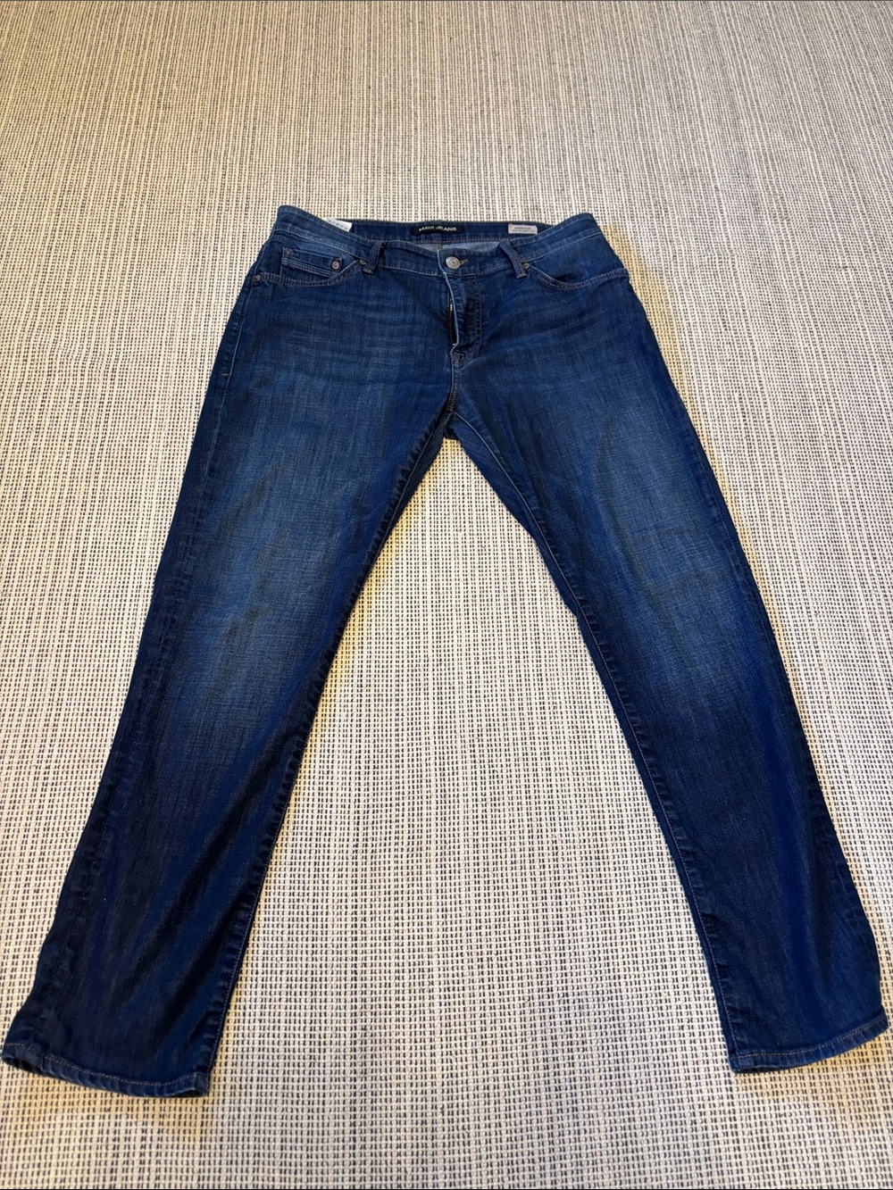 Mavi Men’s Slim Straight Jeans in Dark Blue
